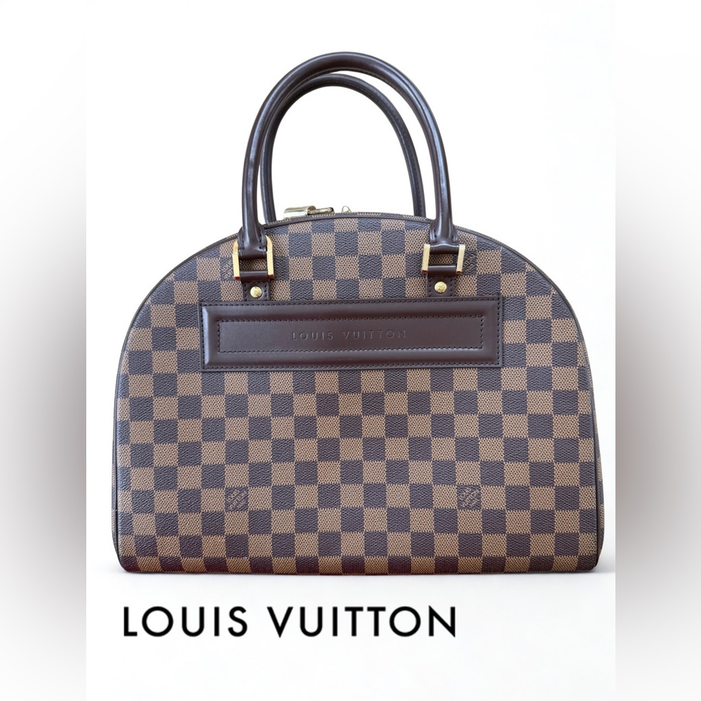 LOUIS VUITTON Authentic Nolita Ebene Boston Bag w/ LV dust bag & COA